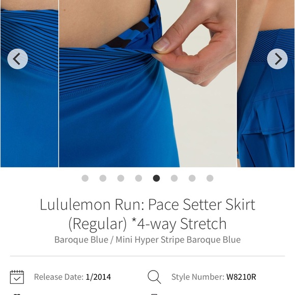 Lululemon Blue Pace Setter Skirt 8 - Picture 7 of 10